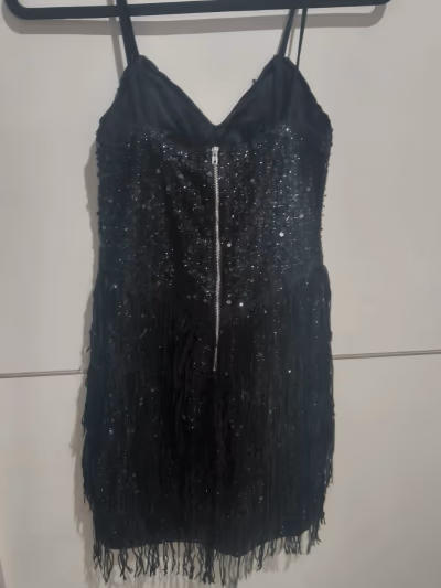 Black Sequin Fringe Dress by SHEIN — pre-loved on Thrifted.mt