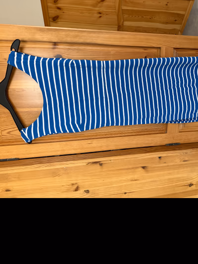 Blue White Stripe Sleeveless Dress — pre-loved on Thrifted.mt