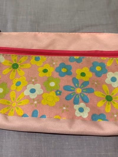 Floral pattern zip pouch