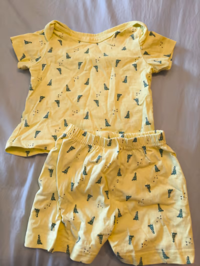 Baby Yellow Dinosaur Cotton Set by Mothercare — pre-loved on Thrifted.mt
