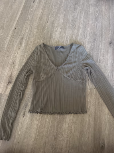 Primark Olive Ribbed Long-Sleeve Top by Primark — pre-loved on Thrifted.mt