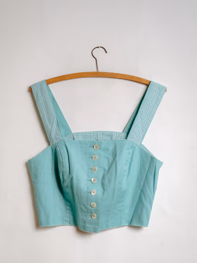Teal Vintage Dirndl Top — pre-loved on Thrifted.mt