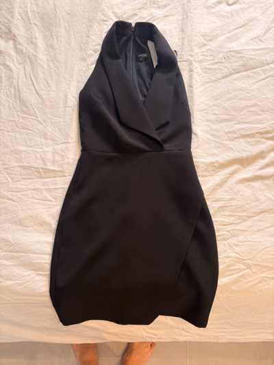 Elegant Black Halter Mini Dress by River Island — pre-loved on Thrifted.mt