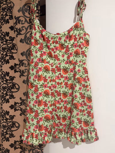 Floral Ruffle Strap Mini Dress by boohoo — pre-loved on Thrifted.mt