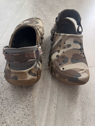 Camo Crocs outdoor adventure clogs by Crocs — pre-loved on Thrifted.mt