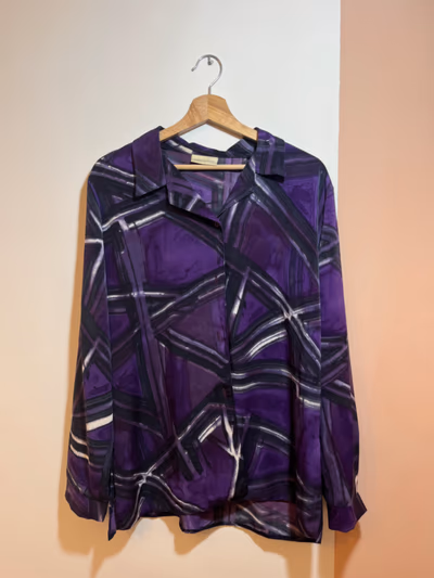 Michael Gold Patterned Button-Up Shirt by Michael Gold — pre-loved on Thrifted.mt