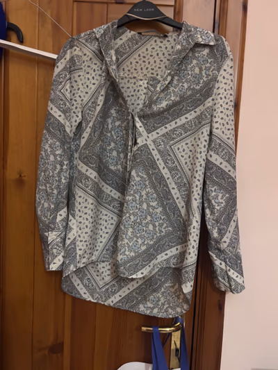 Zara Paisley Print Long Sleeve Shirt by Zara — pre-loved on Thrifted.mt