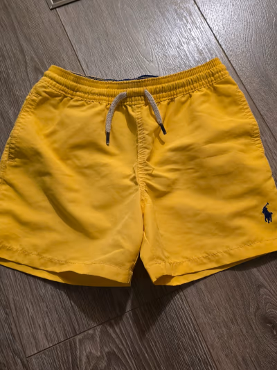Ralph Lauren Yellow Logo Embroidered Swim Shorts by Ralph Lauren — pre-loved on Thrifted.mt