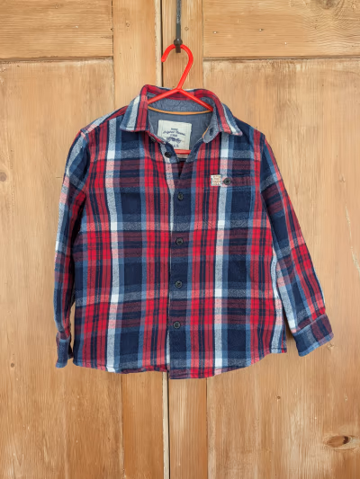 Boys plaid flannel shirt by Original Marines — pre-loved on Thrifted.mt
