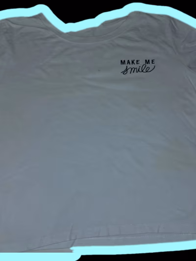 100% Cotton - Kiabi Minimalist White Graphic Baby Tee by Kiabi — pre-loved on Thrifted.mt