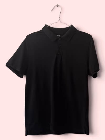 Black Kiabi Regular Fit Polo by Kiabi — pre-loved on Thrifted.mt