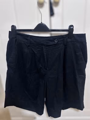 Next Black Tailored Linen Blend Shorts by Next — pre-loved on Thrifted.mt