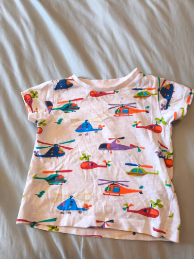 Baby boys helicopter print t-shirt by Next — pre-loved on Thrifted.mt
