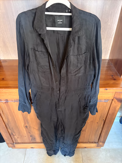 Superdry Studios Black Utility Jumpsuit by Superdry — pre-loved on Thrifted.mt
