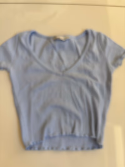Ribbed V-Neck Crop Top by PULL&BEAR — pre-loved on Thrifted.mt