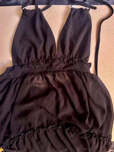 Black see through beach party dress  by SHEIN  — pre-loved on Thrifted.mt