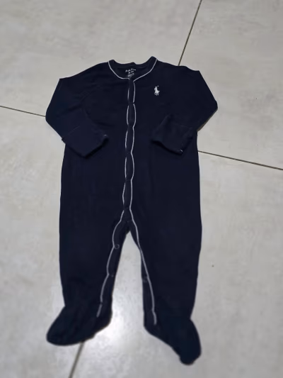 Ralph Lauren Navy Blue Long Sleeved Sleepsuit by Ralph Lauren — pre-loved on Thrifted.mt