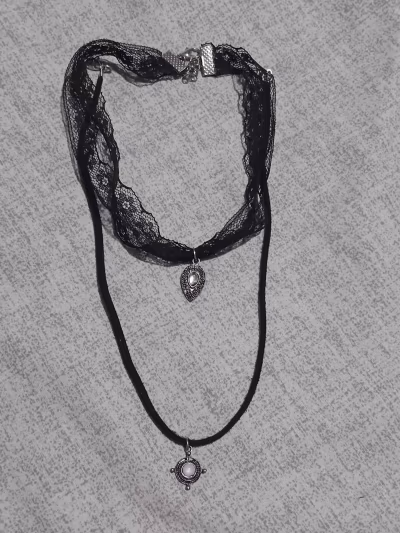 Black Lace And Cord Chokers — pre-loved on Thrifted.mt