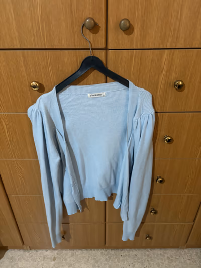 Light Blue Ribbed Cardigan — pre-loved on Thrifted.mt