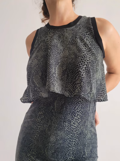 Snakeskin Print Ruffle Dress by LIU JO — pre-loved on Thrifted.mt