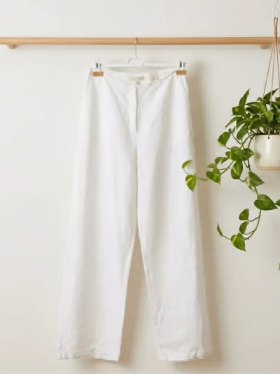 Max Mara Wide Leg Linen Pants (Zip) by Max Mara — pre-loved on Thrifted.mt