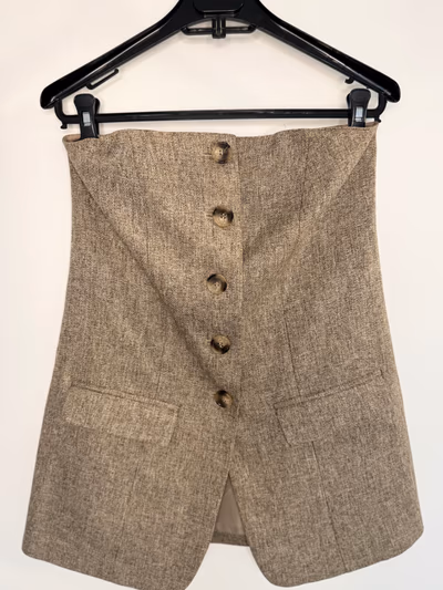 H&M Edition Strapless Button-Up Top — pre-loved on Thrifted.mt