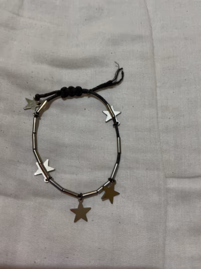 Silver Star Charm Cord Bracelet — pre-loved on Thrifted.mt