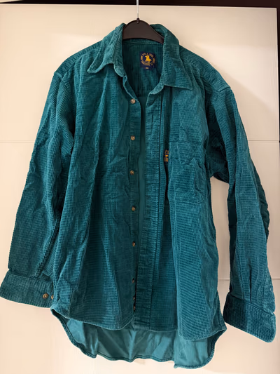 Green corduroy button up shirt by Royal Berkshire Polo Club — pre-loved on Thrifted.mt