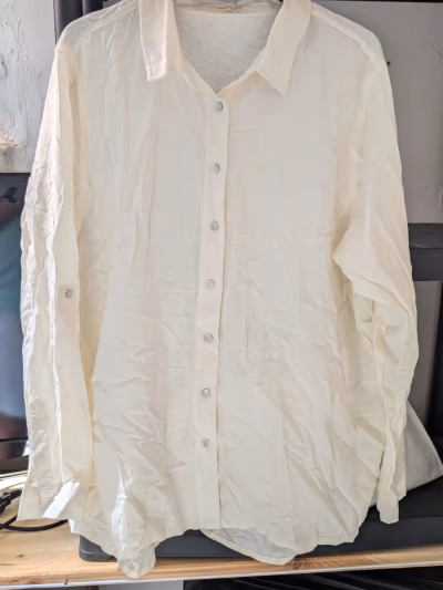 Cream Linen Blend Shirt by Marfinno — pre-loved on Thrifted.mt