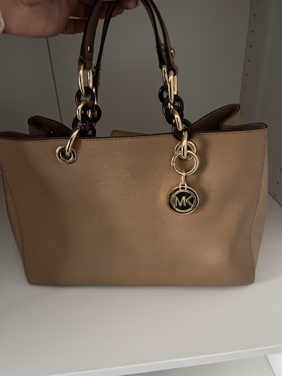 Michael Kors Tan Tote Bag by Michael Kors — pre-loved on Thrifted.mt