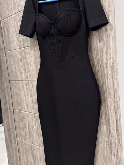 Black Corset Bodycon Dress — pre-loved on Thrifted.mt