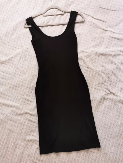 Black ribbed scoop neck dress by Even&Odd — pre-loved on Thrifted.mt