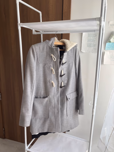 ASOS Grey Toggle Duffle Coat by ASOS — pre-loved on Thrifted.mt