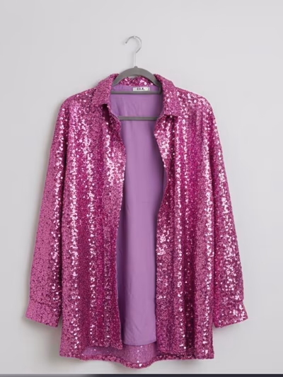 Pink Sequin Long Sleeve Shirt — pre-loved on Thrifted.mt