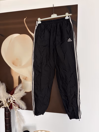 Adidas black track trousers by Adidas — pre-loved on Thrifted.mt