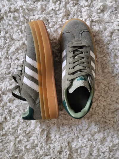 Adidas Gazelle Bold Olive Sneakers by Adidas — pre-loved on Thrifted.mt