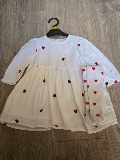 Lindex white organic cotton embroidered dress by Lindex Baby — pre-loved on Thrifted.mt