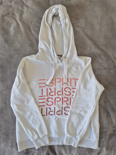White Esprit Logo Hoodie by Esprit — pre-loved on Thrifted.mt