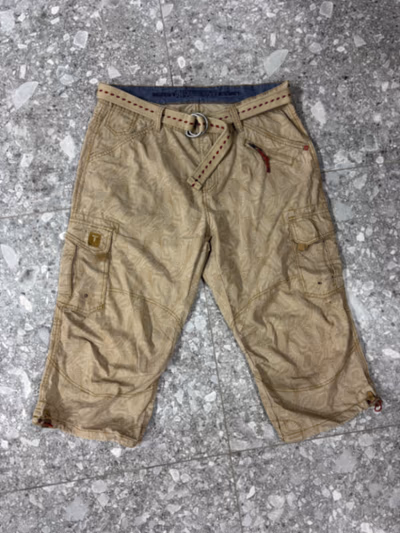 Timezone patterned cargo cropped trousers by Timezone — pre-loved on Thrifted.mt