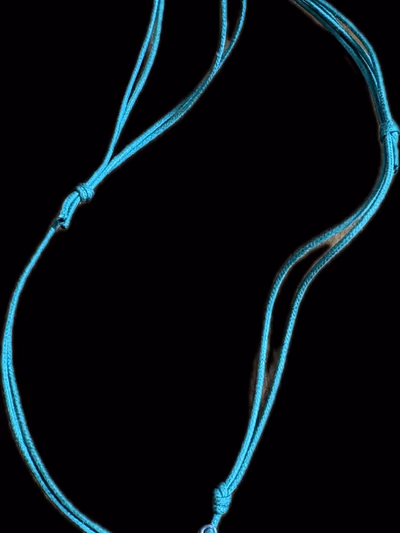 Teal Cross Cord Necklace — pre-loved on Thrifted.mt