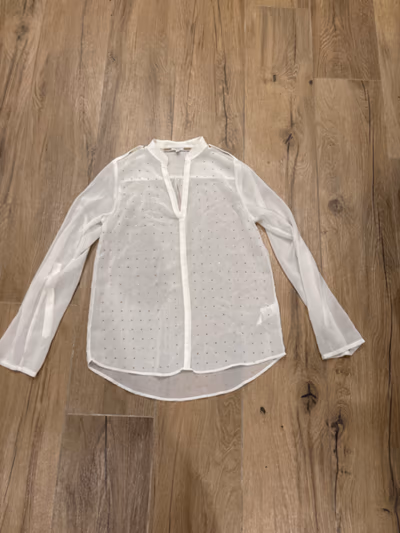 White Sheer Embellished Blouse by Next — pre-loved on Thrifted.mt
