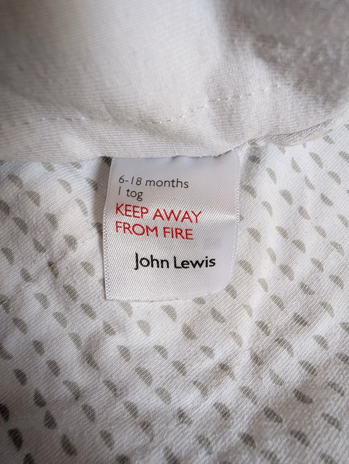 John Lewis elephant sleep bag 6-18 mths, photo 3