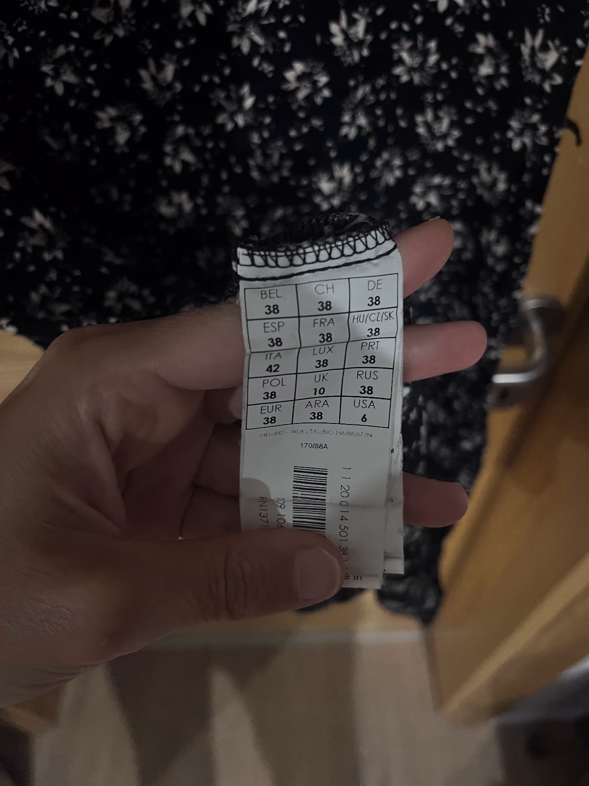 Black Floral Pattern Mini Dress, photo 5