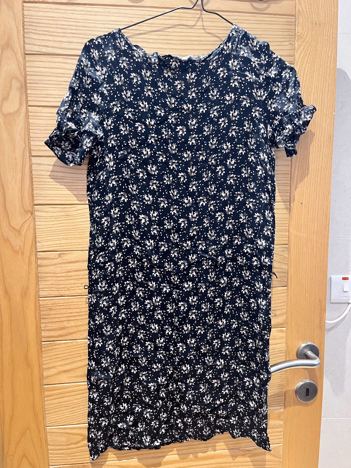 Black Floral Pattern Mini Dress, photo 3