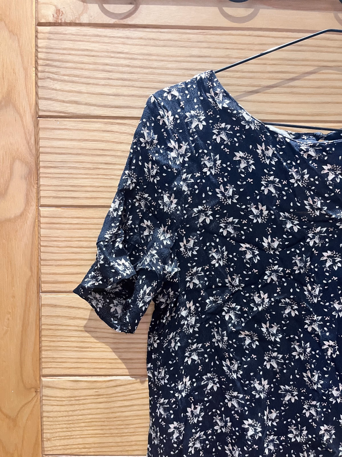 Black Floral Pattern Mini Dress, photo 2