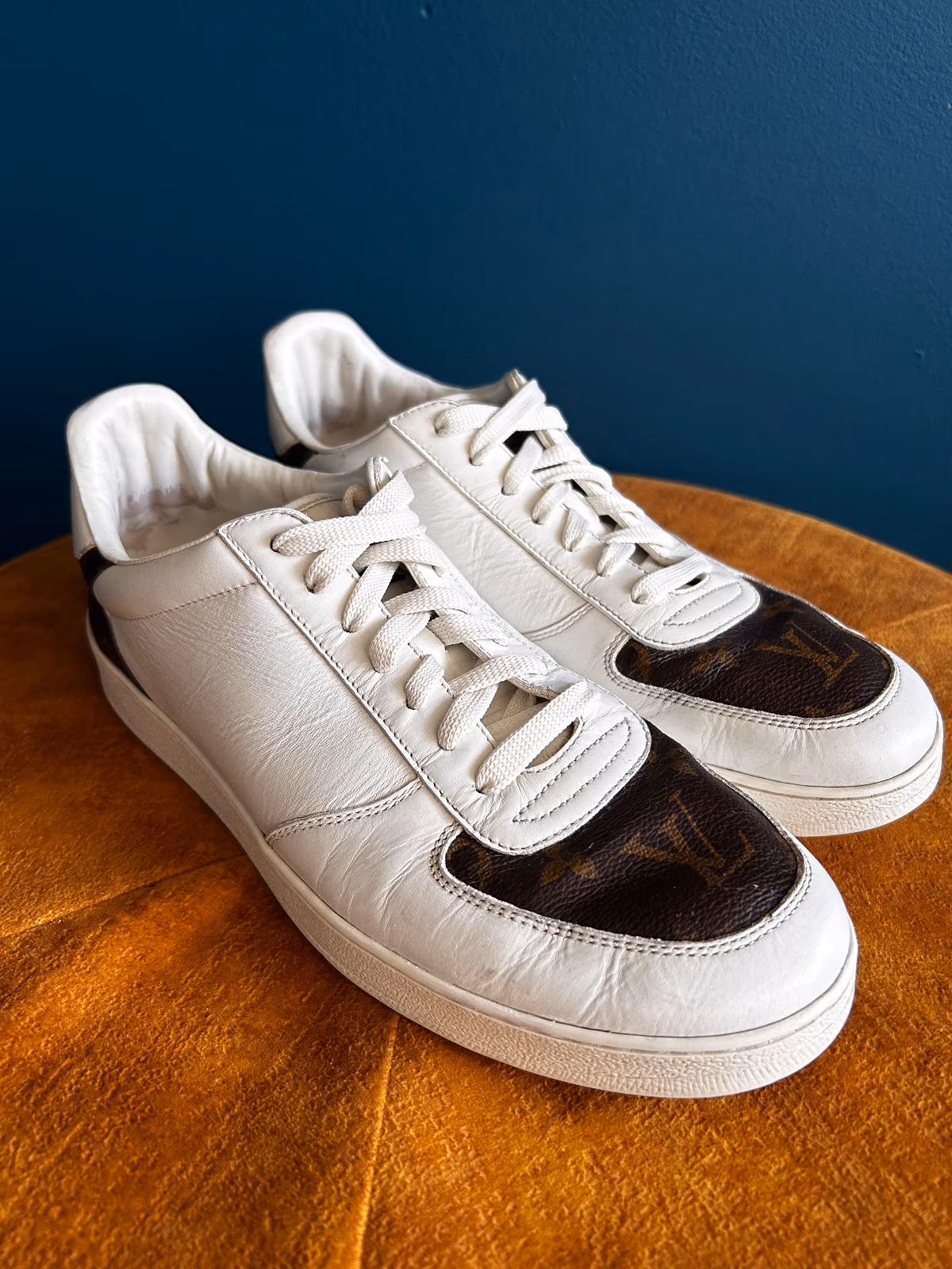 Louis Vuitton White Leather Sneakers, photo 4