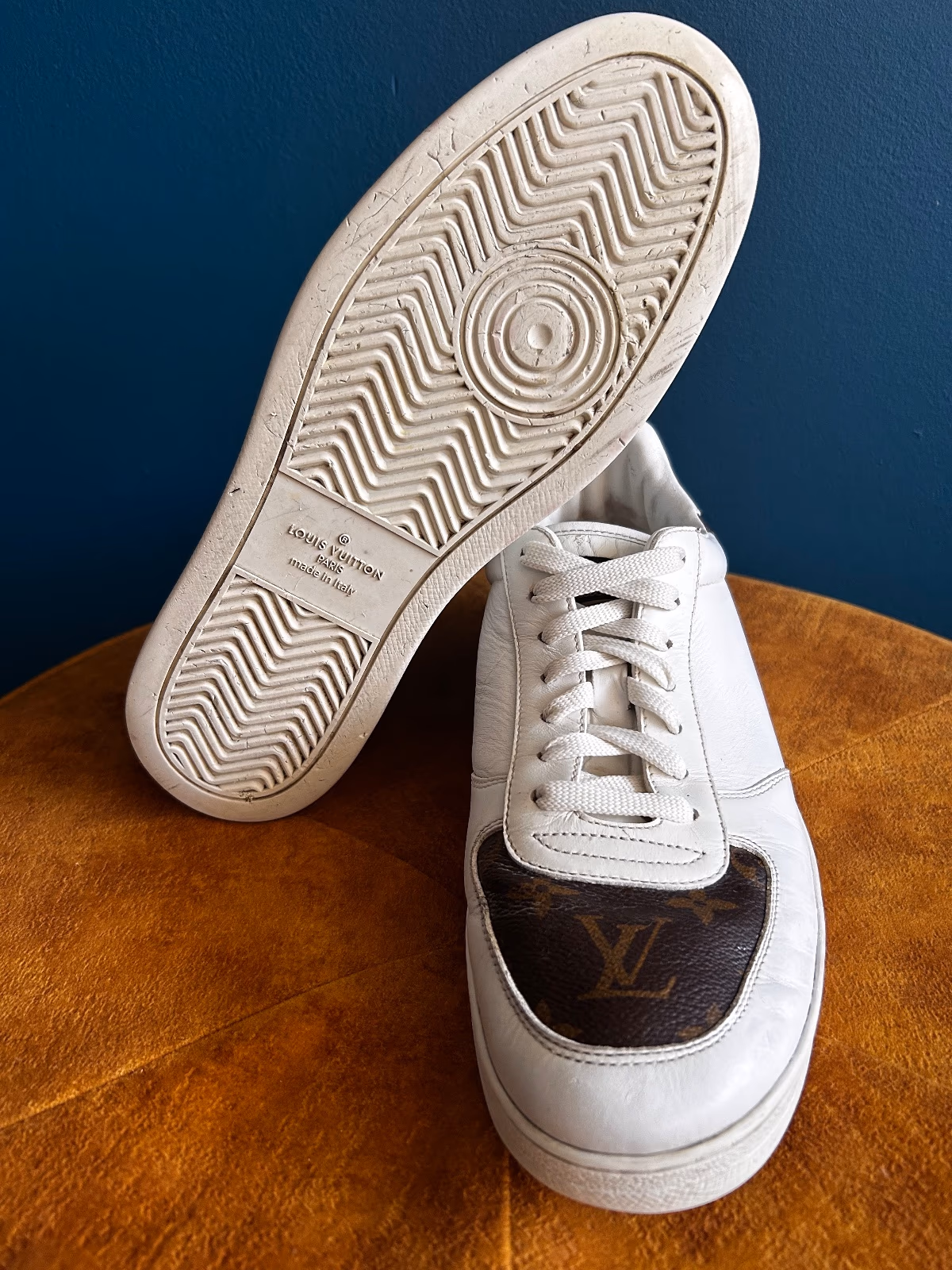 Louis Vuitton White Leather Sneakers, photo 5