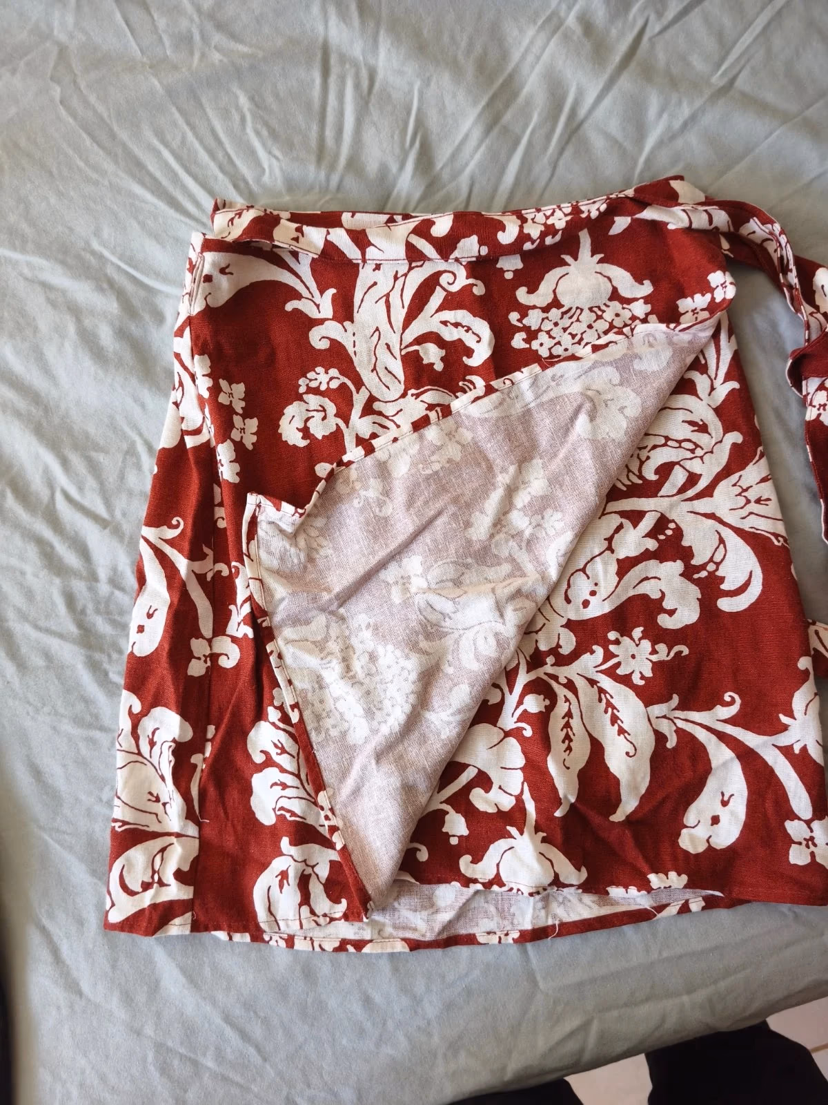 Calliope Red Floral Wrap Skirt, photo 2