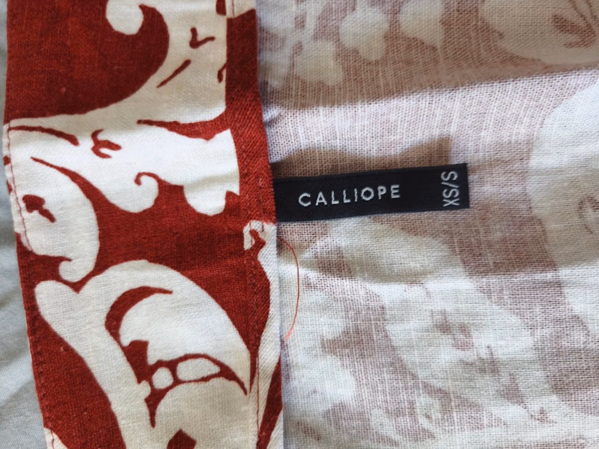 Calliope Red Floral Wrap Skirt, photo 3