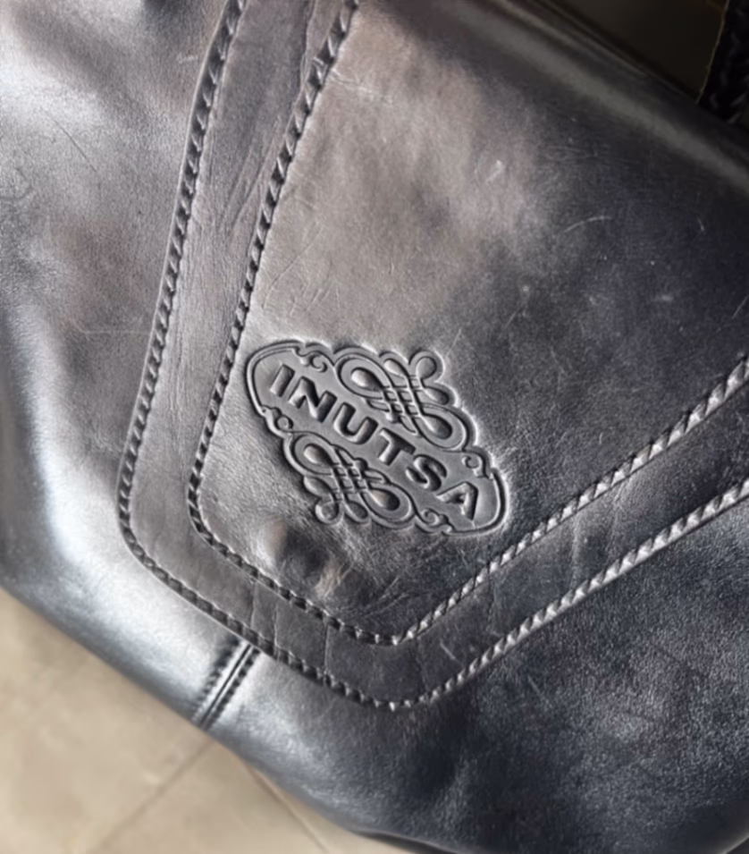 Borsa a tracolla classica in pelle nera, foto 2
